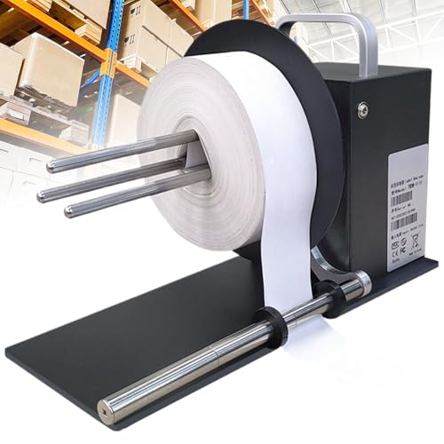 自動ラベル巻き取り機、1-10インチ/秒の双方向巻き取り、調整可能なロールコアサイズ、無段階速度調整/ラベル幅110MM/プリンターと同期、物流、医療、電子機器用